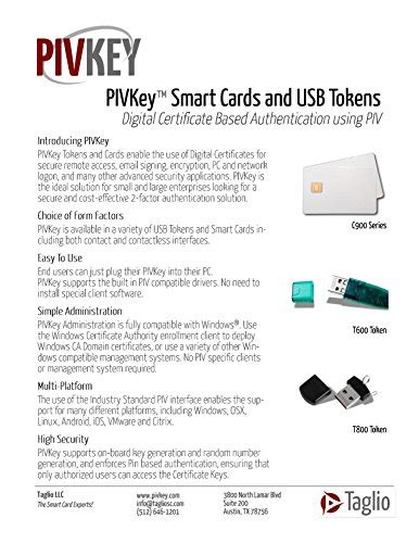 pivkey c910 smart card|PIVKey™ .